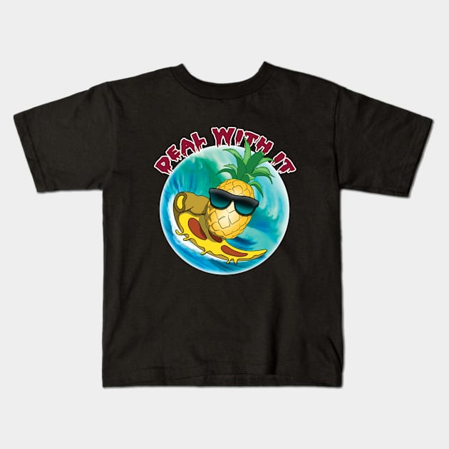 Pineapple pizza: Deal With It Kids T-Shirt by TMBTM